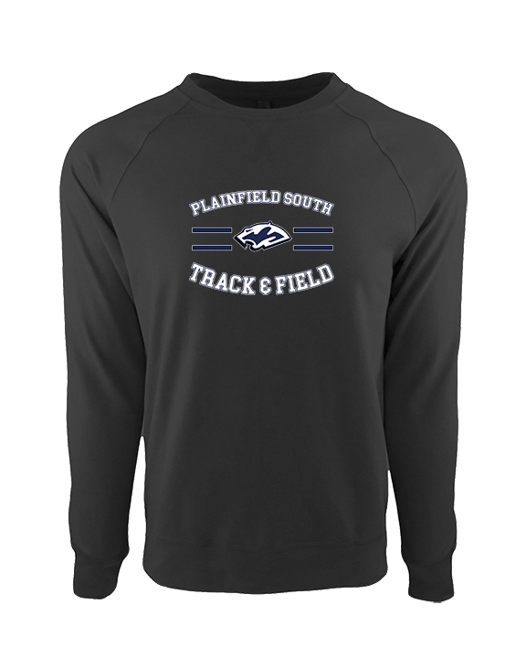 Plainfield South HS Track & Field Curve - Crewneck Sweatshirt