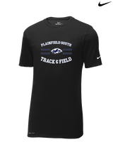 Plainfield South HS Track & Field Curve - Mens Nike Cotton Poly Tee