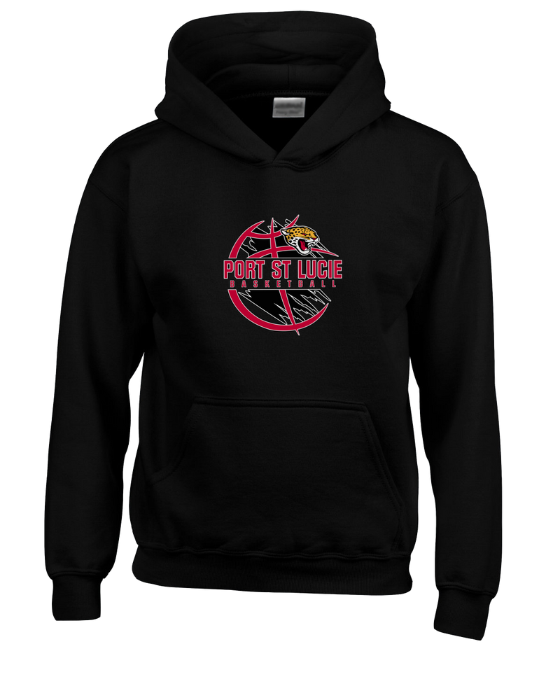 Port St. Lucie HS Boys Basketball Main Logo - Cotton Hoodie