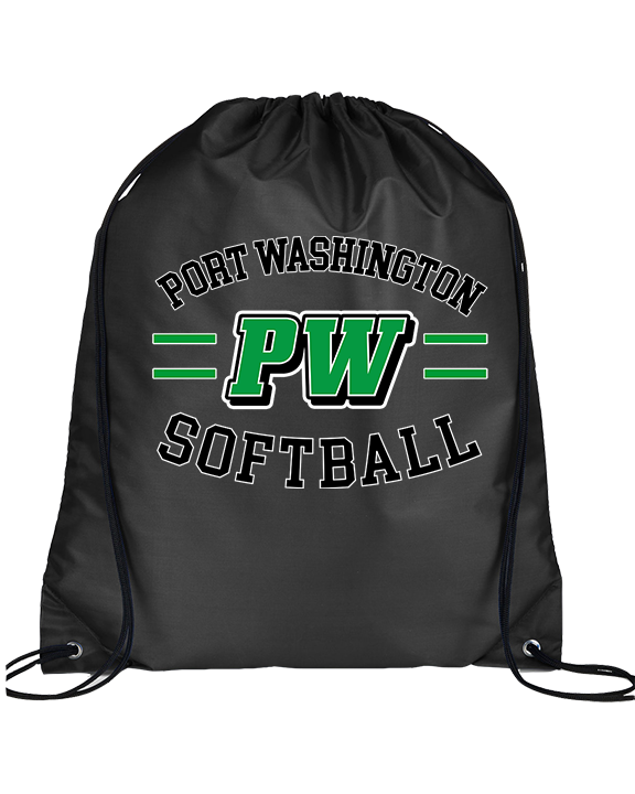 Port Washington HS Softball Curve - Drawstring Bag