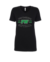 Port Washington HS Softball Curve - Womens V-Neck