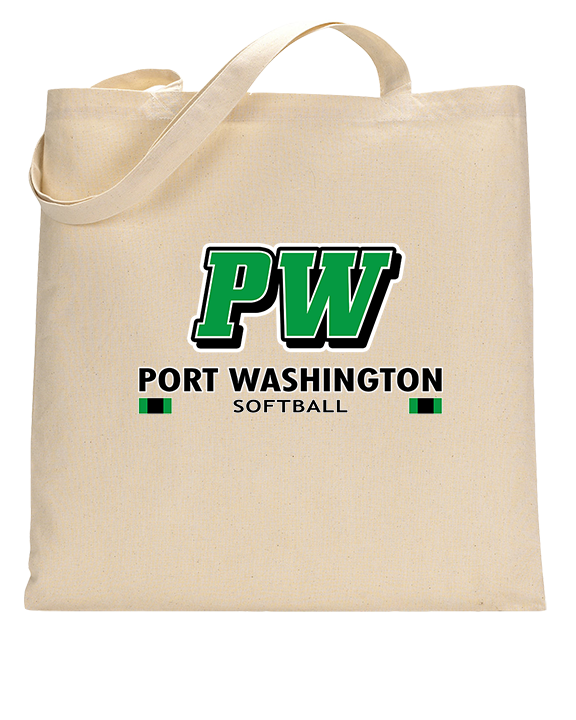 Port Washington HS Softball Stacked - Tote