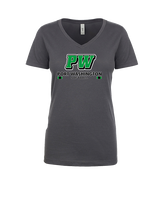 Port Washington HS Softball Stacked - Womens Vneck