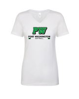 Port Washington HS Softball Stacked - Womens Vneck