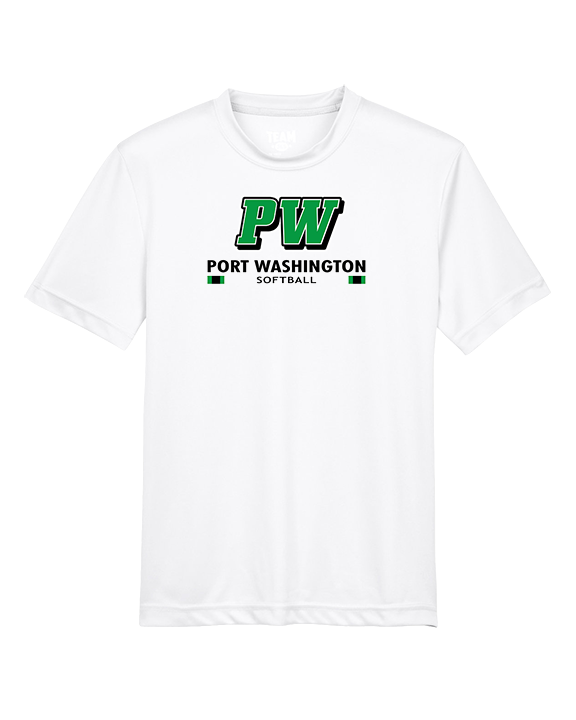 Port Washington HS Softball Stacked - Youth Performance Shirt