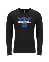 Portageville HS Boys Basketball Nothing But Net - Tri-Blend Long Sleeve