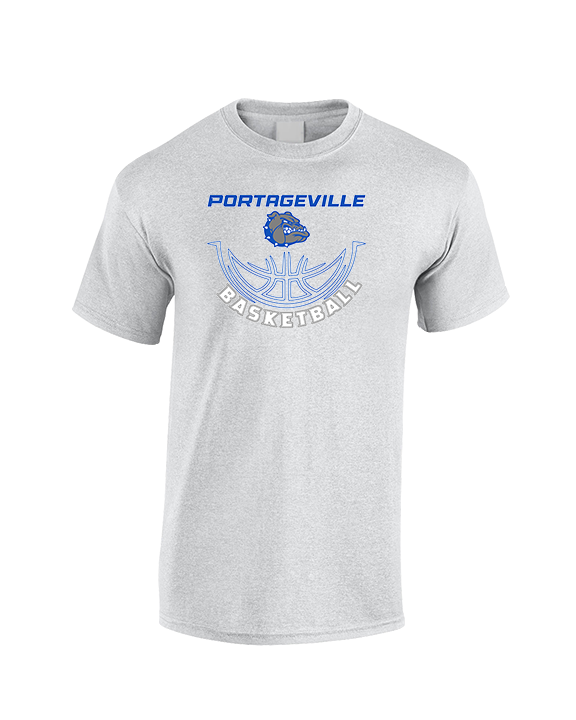 Portageville HS Boys Basketball Outline - Cotton T-Shirt