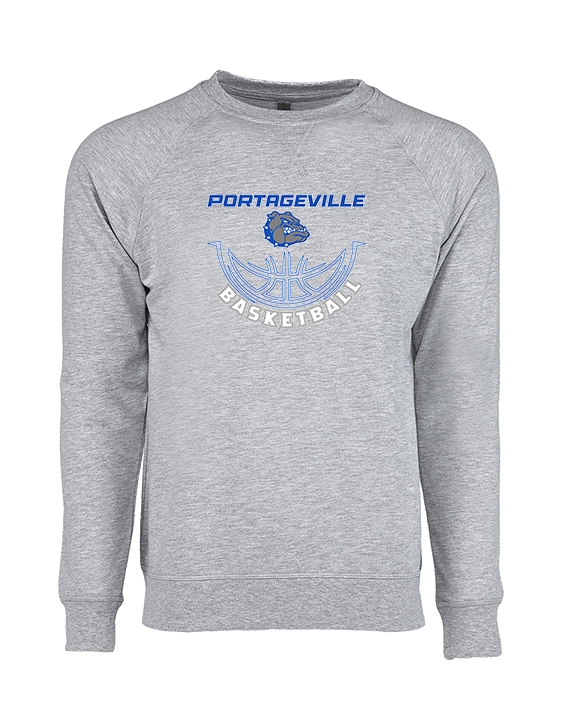 Portageville HS Boys Basketball Outline - Crewneck Sweatshirt