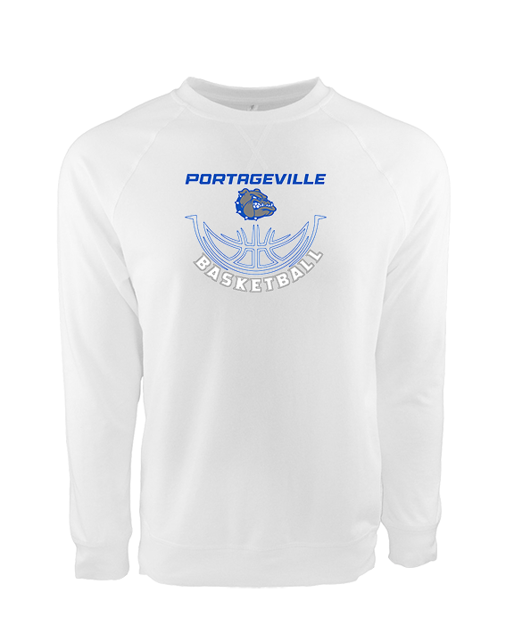 Portageville HS Boys Basketball Outline - Crewneck Sweatshirt