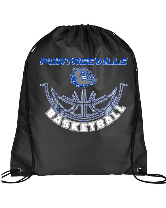 Portageville HS Boys Basketball Outline - Drawstring Bag