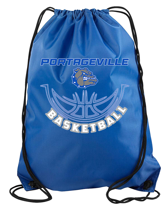 Portageville HS Boys Basketball Outline - Drawstring Bag