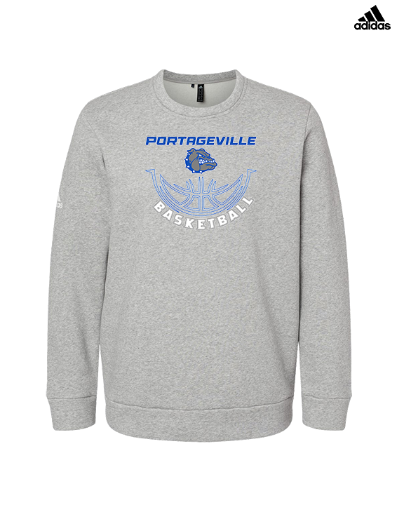 Portageville HS Boys Basketball Outline - Mens Adidas Crewneck