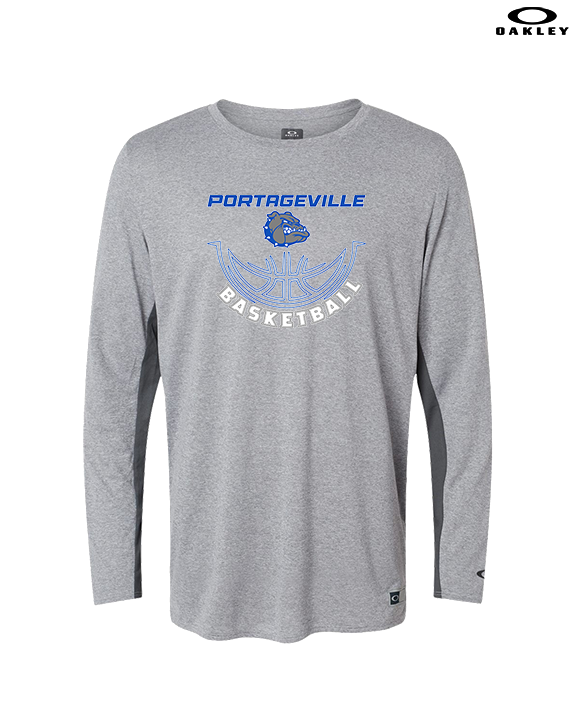 Portageville HS Boys Basketball Outline - Mens Oakley Longsleeve