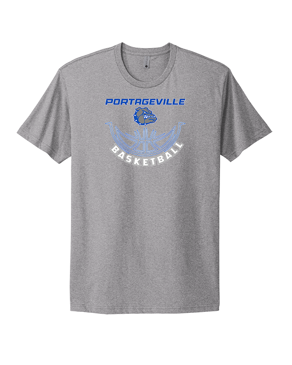 Portageville HS Boys Basketball Outline - Mens Select Cotton T-Shirt