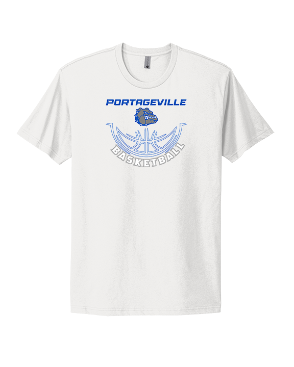 Portageville HS Boys Basketball Outline - Mens Select Cotton T-Shirt