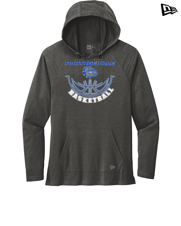 Portageville HS Boys Basketball Outline - New Era Tri-Blend Hoodie