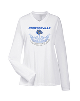 Portageville HS Boys Basketball Outline - Womens Performance Longsleeve