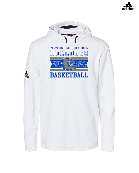 Portageville HS Boys Basketball Stamp - Mens Adidas Hoodie