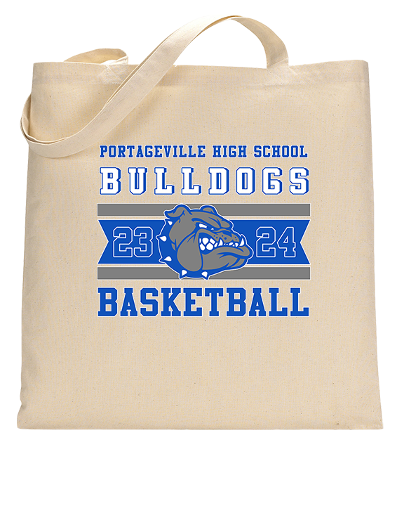 Portageville HS Boys Basketball Stamp - Tote