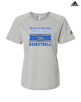 Portageville HS Boys Basketball Stamp - Womens Adidas Performance Shirt