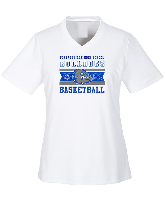 Portageville HS Boys Basketball Stamp - Womens Performance Shirt