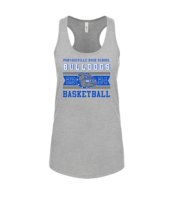 Portageville HS Boys Basketball Stamp - Womens Tank Top