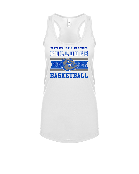 Portageville HS Boys Basketball Stamp - Womens Tank Top