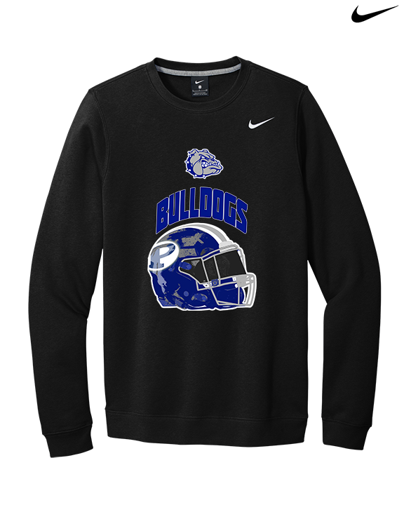 Portageville HS Football Full Helmet - Mens Nike Crewneck