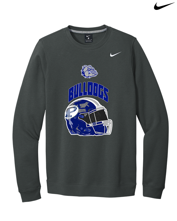 Portageville HS Football Full Helmet - Mens Nike Crewneck