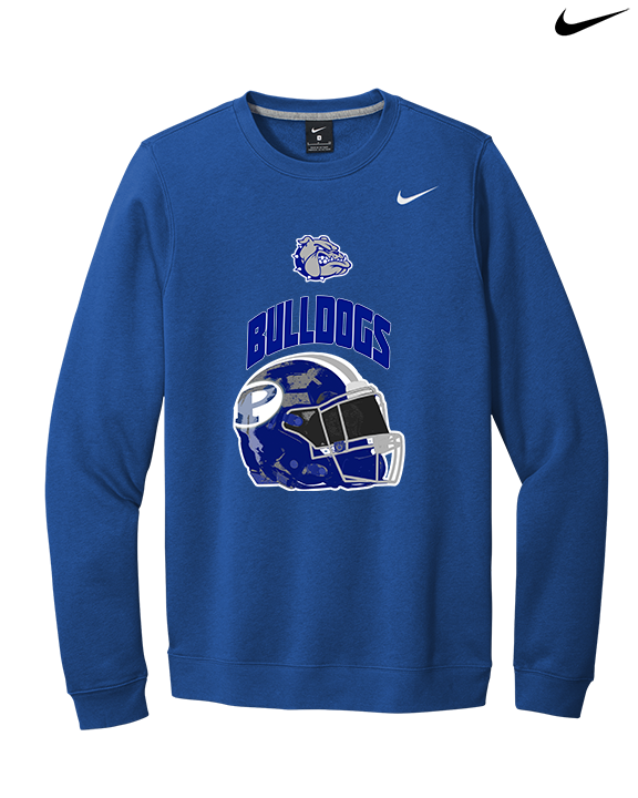 Portageville HS Football Full Helmet - Mens Nike Crewneck