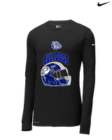 Portageville HS Football Full Helmet - Mens Nike Longsleeve