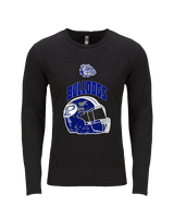 Portageville HS Football Full Helmet - Tri - Blend Long Sleeve