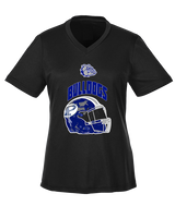 Portageville HS Football Full Helmet - Womens Performance Shirt