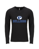Portageville HS Football Full Logo - Tri-Blend Long Sleeve