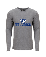 Portageville HS Football Full Logo - Tri-Blend Long Sleeve