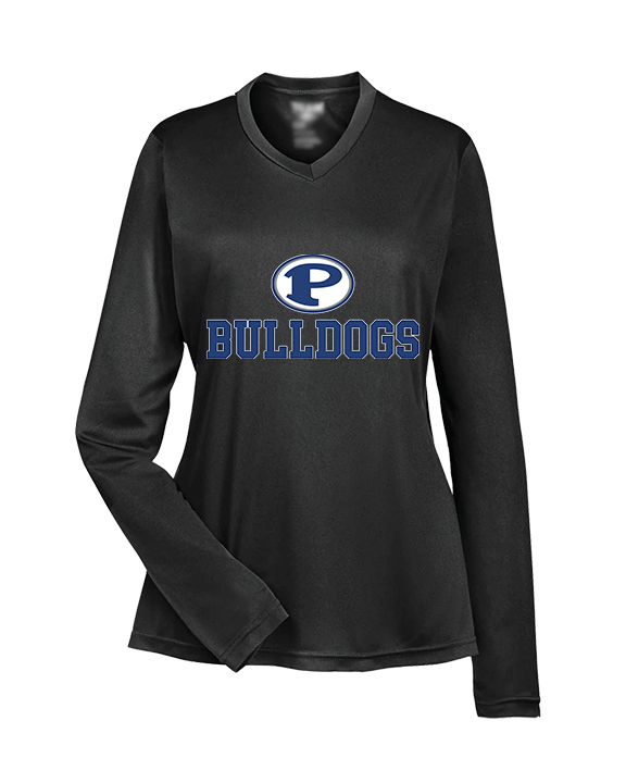 Portageville HS Football Full Logo - Womens Performance Longsleeve