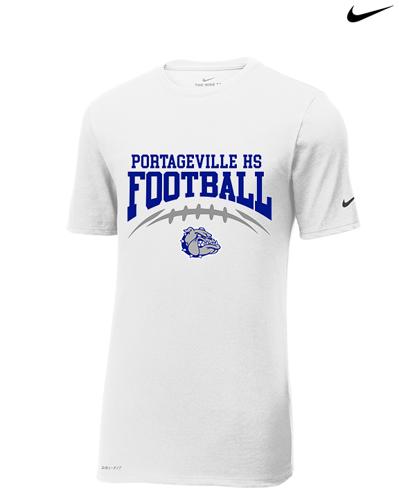 Portageville HS Football School Football - Mens Nike Cotton Poly Tee