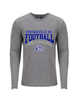 Portageville HS Football School Football - Tri-Blend Long Sleeve