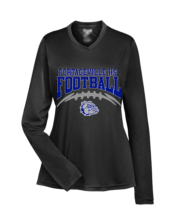 Portageville HS Football School Football - Womens Performance Longsleeve