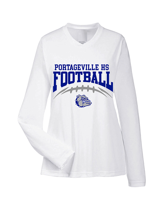 Portageville HS Football School Football - Womens Performance Longsleeve