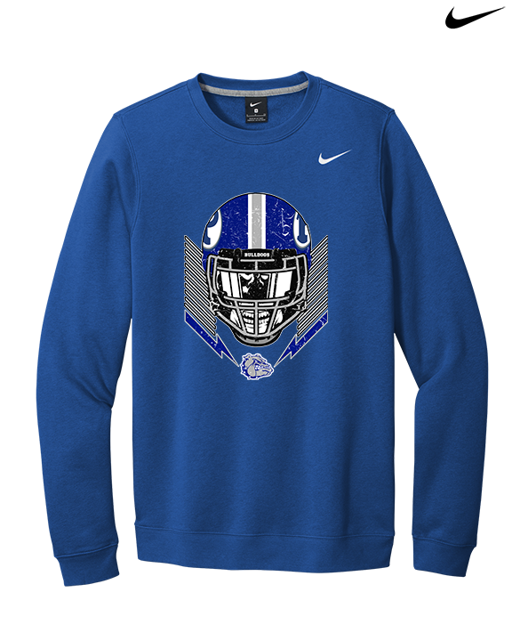Portageville HS Football Skull Crusher - Mens Nike Crewneck