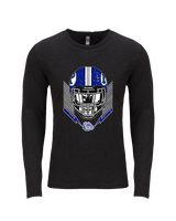 Portageville HS Football Skull Crusher - Tri-Blend Long Sleeve