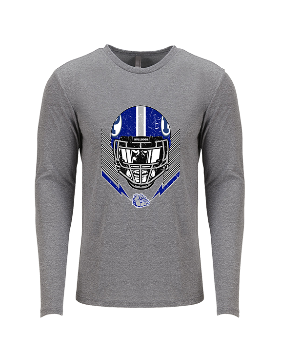 Portageville HS Football Skull Crusher - Tri-Blend Long Sleeve