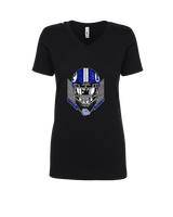 Portageville HS Football Skull Crusher - Womens Vneck