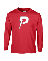 PowerBat Baseball Main Logo 1 Red - Cotton Longsleeve