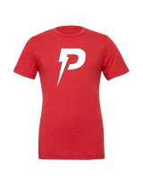 PowerBat Baseball Main Logo 1 Red - Tri-Blend Shirt