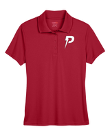 PowerBat Baseball Main Logo 1 Red - Womens Polo
