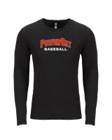 PowerBat Baseball Main Logo 2 - Tri-Blend Long Sleeve