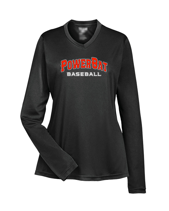 PowerBat Baseball Main Logo 2 - Womens Performance Longsleeve