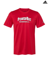 PowerBat Baseball Main Logo 2 Red - Mens Adidas Performance Shirt
